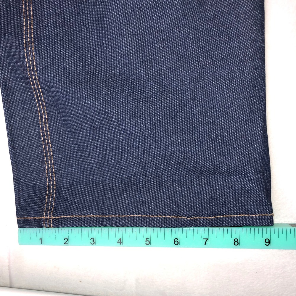 VTG Round House Carpenter Jeans Mens 33x33 USA Made Raw Denim Deadstock Workwear - Picture 12 of 16